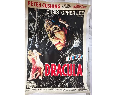 A collection of 1980's and 90's posters including Dracula measuring 68 x 100cm, Halloween and The Thing double sided, Lord of