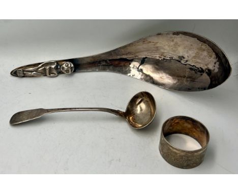 Silver and plate to include Aberdeen silver ladle 1824-1841, maker John Garden.