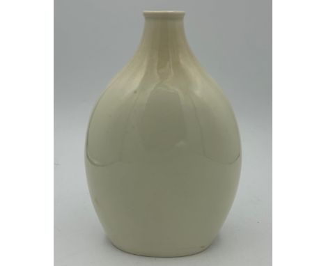 An early 19th century creamware inscribed flask, c. 1805. It has 'James Birch, July 17, 1805' to the base. 18 cm tall. (1)