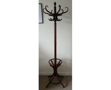 A 19thC bentwood hat and coat stand.