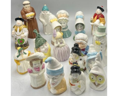 Nineteen various Royal Worcester candle snuffers to include limited editions, Budge, Toddie, Hush etc.