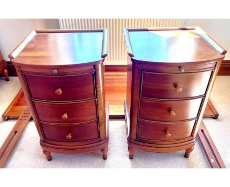 A pair of Willis and Gambier bedside drawers 41cm w x 41cm d x 56cm h. together with a 5’6” (approximately 158cm) headboard.