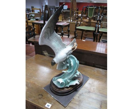 Italian Model of Seabird, by Giuseppi Armani, on oval base, 49.5cms high (back legs replaced). 