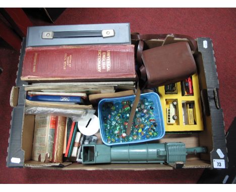 Sooper Snooper Four Way Scope by Marx, tub of marbles,Kodak six -20 Brownie camera etc:- One Box
