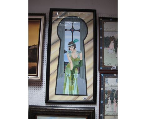 Keith Donald Watercolour "Dora", (purchased from Sheffield Art Show 1992) 39cms x 82cms, monogram bottom left.