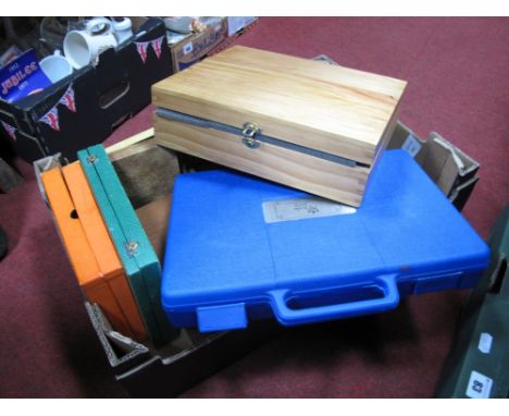 Cased Cutlery Carving Set, cased corkscrew set, cased fish knife and fork, etc:- One Box