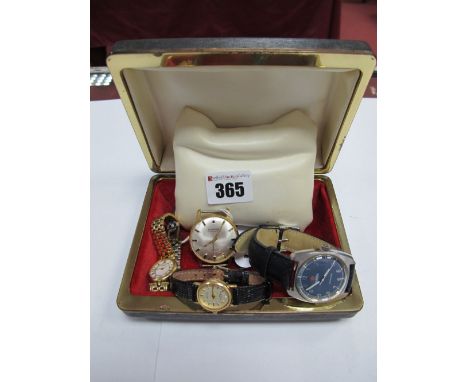 Rotary; Ladies 9ct Gold Cased Wristwatch, together with a gents Roamer Vanguard wristwatch, further ladies Rotary etc. (4)