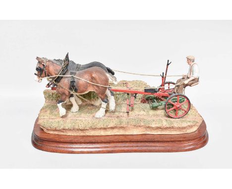Border Fine Arts 'Hay Cutting Starts Today' (Gold Edition), Commissioned by The Posthorn, Castle Douglas, model No. B0405 by 