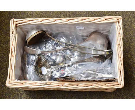 A Collection of Assorted Silver Plate Flatware, various patterns, (qty)