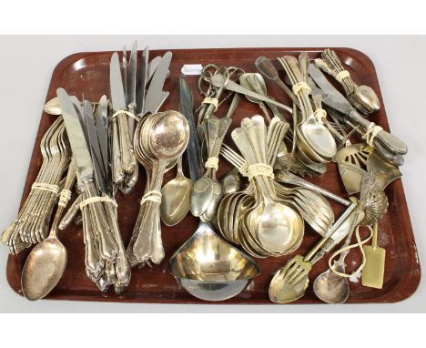 A Collection of Assorted Silver Plate Flatware, including a part Cooper Brothers service (one tray) 