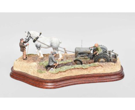 Border Fine Arts "Last Laugh", model No. B0946, by Ray Ayres, limited edition 820/950, on wood base, with certificate; togeth