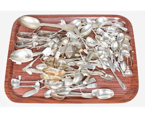 A Collection of Assorted George III and Later Silver Flatware, various patterns, 64oz 11dwt, 2,007gr; Together With assorted 