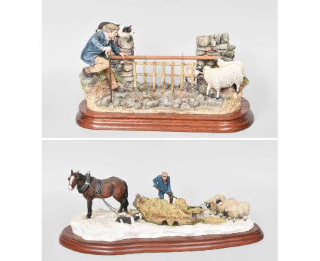 Border Fine Arts "To the Rescue", model No. B1100, by Hans Kendrick, limited edition 234/600, on wood base; together with Stu