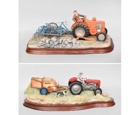 Border Fine Arts "Hay Turning", model No. JH110, limited edition 353/1750, together with "The IIIa", model No. B0918, limited