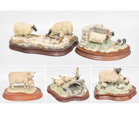 Border Fine Arts 'Down from the Hills' (Shepherd, Sheep and Collie), model No. JH18 by Elizabeth MacAllister, limited edition