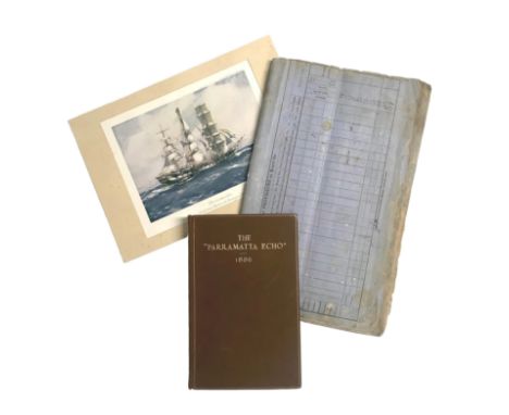 A RARE BOUND GROUP OF NEWSLETTERS FROM THE 19TH CENTURY AUSTRALIAN WOOL SHIP PARRAMATTAThe Parramatta Echo being a series of 