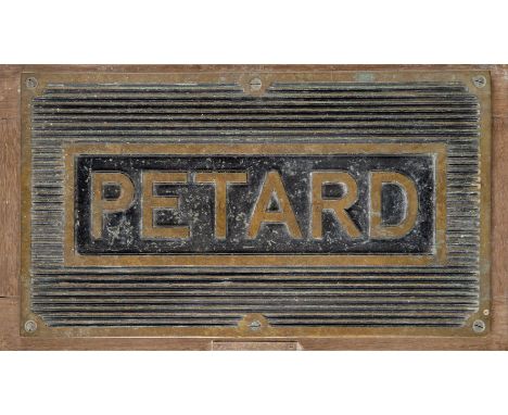 A TREAD PLATE FROM H.M. DESTROYER PETARD, WHICH ASSISTED IN THE SINKING OF U-559 AND THE RECOVERY OF THE ENIGMA 'SHARK' CODEB