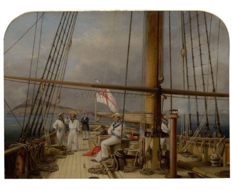 NICHOLAS CONDY (BRITISH, 1793-1857)The R.Y.S. cutter yacht 'Ganymede', with the owner J.H.W. Pigott Smyth Pigott Esq. on deck