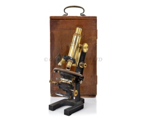 A COMPOUND MONOCULAR MICROSCOPE BY CARL ZEISS JENA, CIRCA 1920the lacquered-brass tube signed as per title and numbered '4402