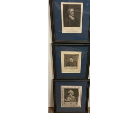 French rulers, writers, theologians and others. Collection of small size portrait prints and engravings, including:Charlotte 