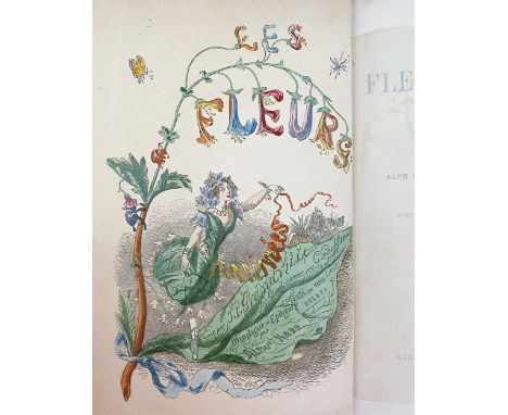 GRANDVILLE (J J) Les Fleurs Animées. Paris: Garnier Freres, 1867, large 8vo, 2 vols., new edition, additional decorative titl