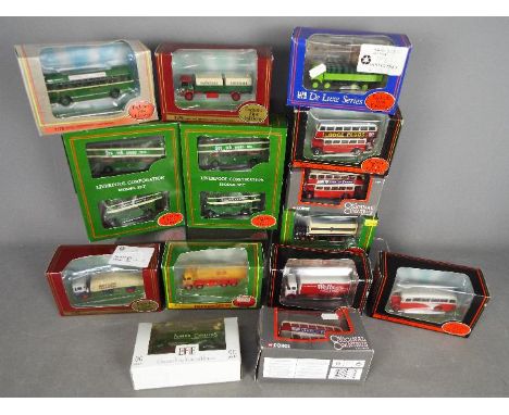 EFE - A collection of 14 boxed 1:76 scale bus and truck models including 2 x Liverpool Corporation bus sets, # 13202 Atkinson