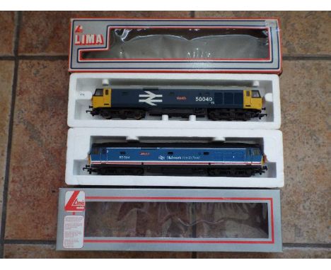 Lima - two OO gauge diesel electric class 50 locomotives comprising op no 50034 Network SouthEast 'Furious' # 205027A3  and o