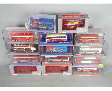 Corgi Original Omnibus - A collection of 14 boxed 1:76 scale bus models including # 97835 Ribble Leyland Leopard, # 42902 Nor