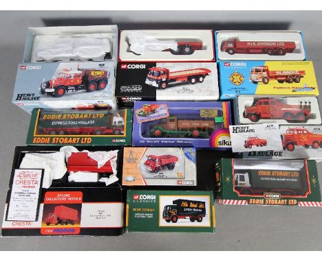 Corgi - Siku - A group of 10 boxed trucks in various scales including Corgi # 14001 Foden S21 6 wheeler, Siku # 2521 White LK