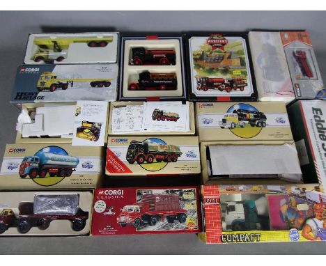 Corgi - Joal - Atlas - A group of 10 boxed lorries mostly in 1:50 scale including Corgi # 20301 BR Bedford platform trailer, 