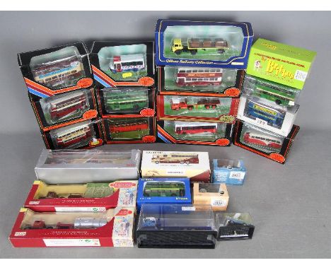 EFE - Corgi - Oxford - Britbus - A lot 22 boxed buses trucks and cars mostly in 1:76 scale including, EFE # 26303 Devon Gener