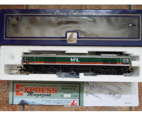 Lima Collection - an OO gauge diesel electric locomotive, class 59 Mendip Rail Alan J Day op no 59002 issued in a limited edi