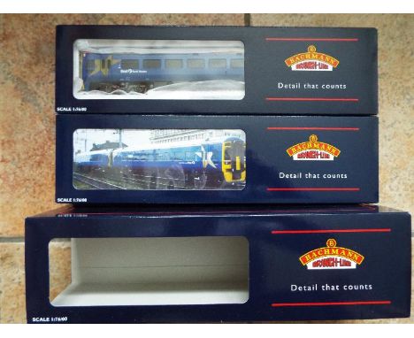 Bachmann Branch-Line Blue Riband - an OO gauge two-car unit, diesel locomotive class 158 DMU 'First North Western', op no 158