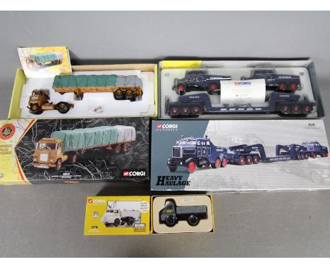 Corgi - A collection of 3 boxed Corgi 1:50 scale lorries including # 20401 Bedford S Tipper in Laing livery, # CC12603 Scamme