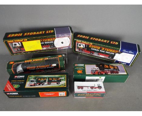 Corgi - Atlas - A collection of 6 boxed Corgi and Atlas Eddie Stobart lorries mostly in 1:50 scale and one in 1:76 scale. Inc