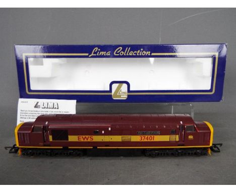 Lima Collection - an OO gauge diesel electric locomotive, class 37 EWS maroon and yellow livery op no 37401 'Mary Queen of Sc
