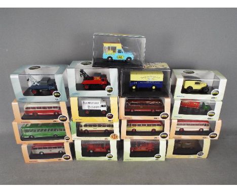 Oxford Diecast - 17 boxed 1:76 scale diecast model vehicles by Oxford Diecast. Lot includes #76DB019 Bedford OY Van Civil Def