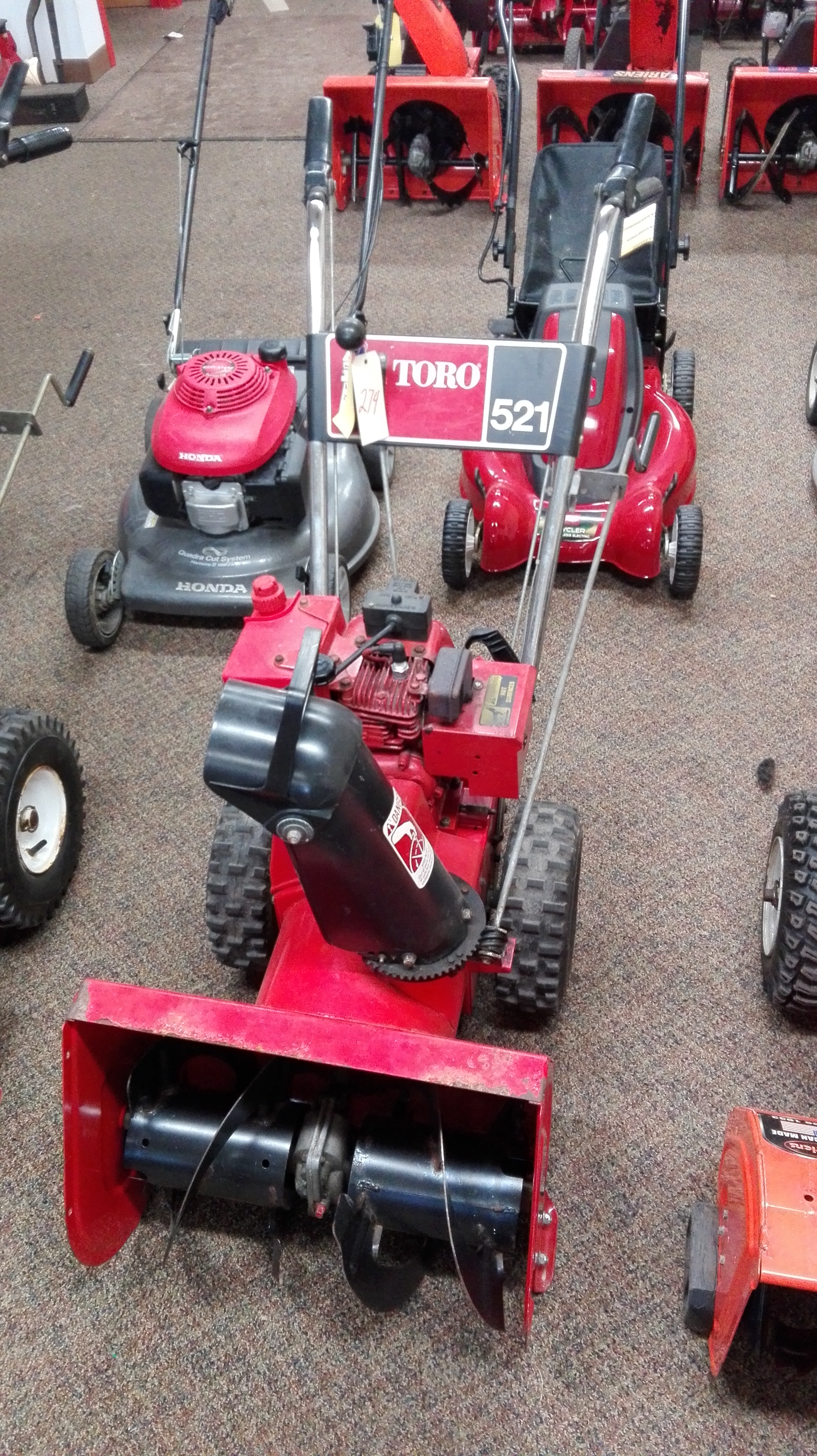 Toro 521, 21", snow blower, runs