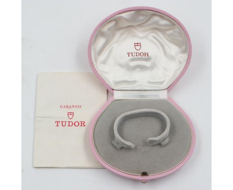 TUDOR: ladies wristwatch box in pink, some discolouration throughout. UK P&amp;P Group 1 (£16+VAT for the first lot and £2+VA