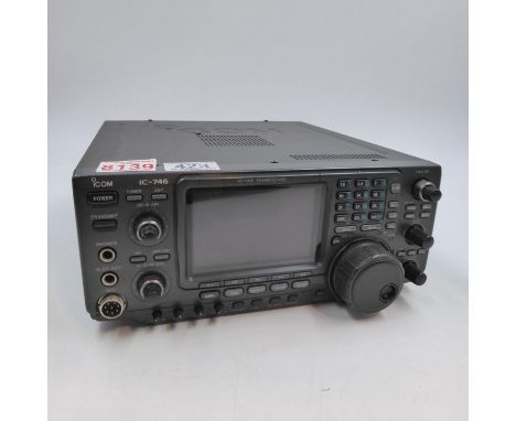 Icom IC746 Ham radio transceiver, with mic, documentation and power leads, boxed. Not available for in-house P&amp;P