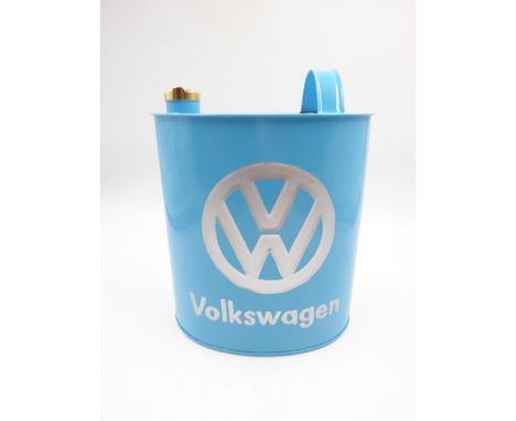 Light blue Volkswagen petrol can, H: 33 cm. UK P&amp;P Group 3 (£30+VAT for the first lot and £8+VAT for subsequent lots)