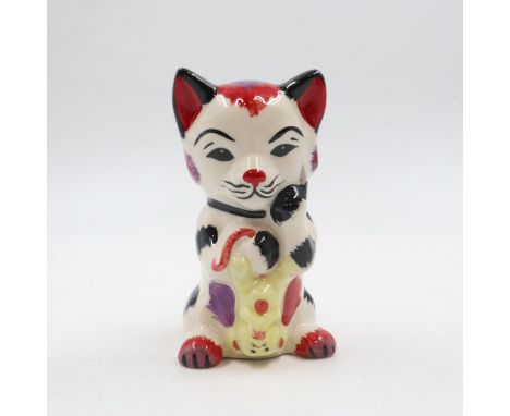Lorna Bailey cat, Mousetrap, no cracks or chips, H: 13 cm. UK P&amp;P Group 1 (£16+VAT for the first lot and £2+VAT for subse