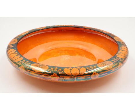 Crown Devon large centre bowl with inverted rim, no cracks or chips, some use wear. UK P&amp;P Group 3 (£30+VAT for the first