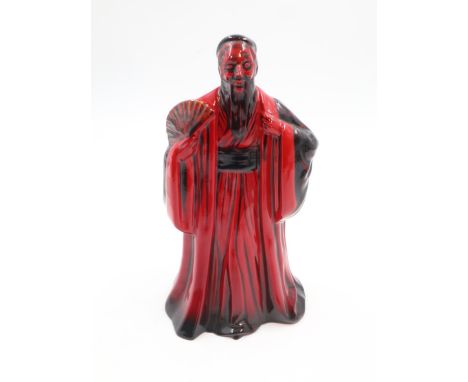 Royal Doulton flambé figurine, Confucius, HN3314, no cracks or chips. UK P&amp;P Group 2 (£20+VAT for the first lot and £4+VA