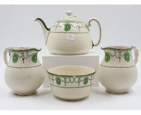 Four piece Royal Doulton tea service, in the Countess pattern D2802. Not available for in-house P&amp;P