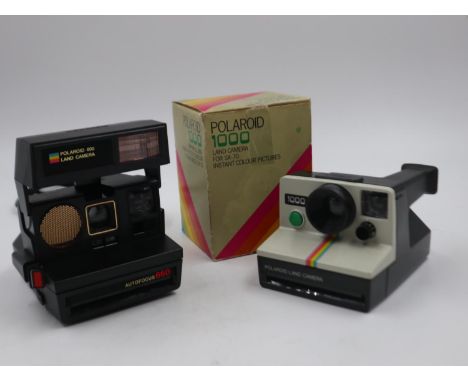 Polaroid autofocus 660 &amp; Polaroid 1000, boxed. UK P&amp;P Group 2 (£20+VAT for the first lot and £4+VAT for subsequent lo