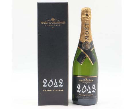 75cl bottle of Moet and Chandon 2012 Grand vintage champagne, boxed. UK P&amp;P Group 2 (£20+VAT for the first lot and £4+VAT