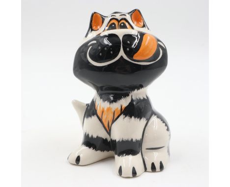 Lorna Bailey cat, Delicious, no cracks or chips, H: 12 cm. UK P&amp;P Group 1 (£16+VAT for the first lot and £2+VAT for subse