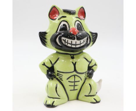 Lorna Bailey limited edition cat, I'll Be Back, 17/75, no cracks or chips, H: 14 cm. UK P&amp;P Group 1 (£16+VAT for the firs