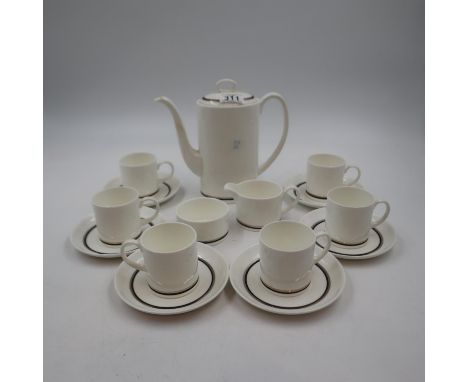 Wedgwood Susie Cooper Designs, 15 piece coffee set, in the Charisma pattern. Not available for in-house P&amp;P